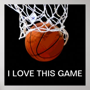 I Love This Game Basketball Poster
