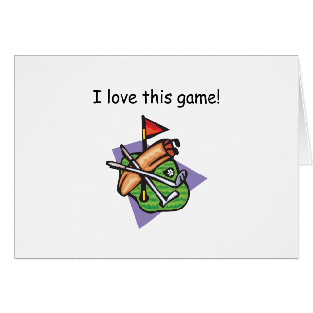 I Love This Game! Golf Design (Front Horizontal)