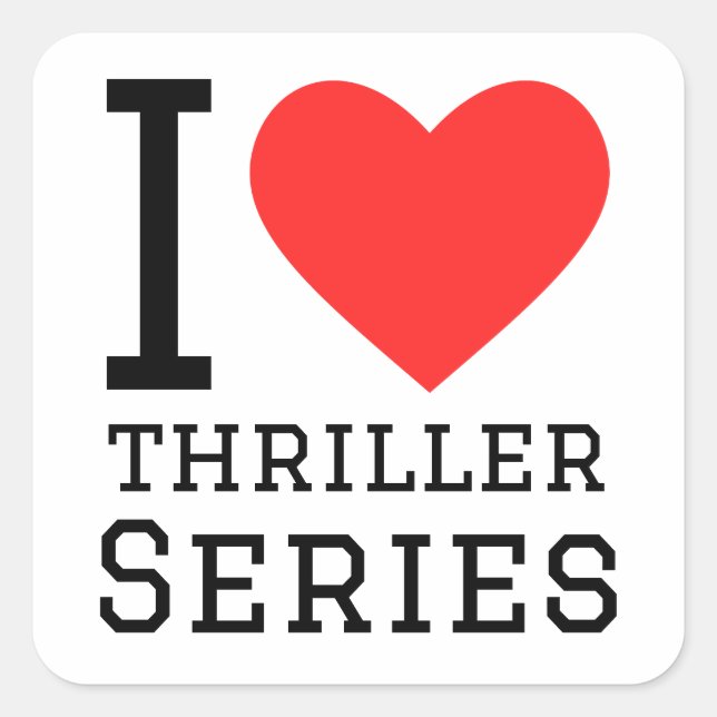 I love thriller series square sticker (Front)