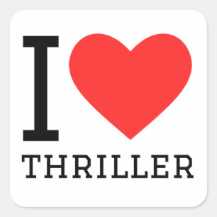 I love thriller square sticker