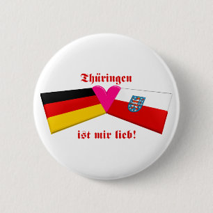 I Love Thueringen ist mir lieb 6 Cm Round Badge