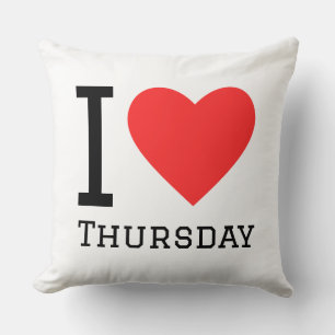 I love Thursday Square Sticker Cushion