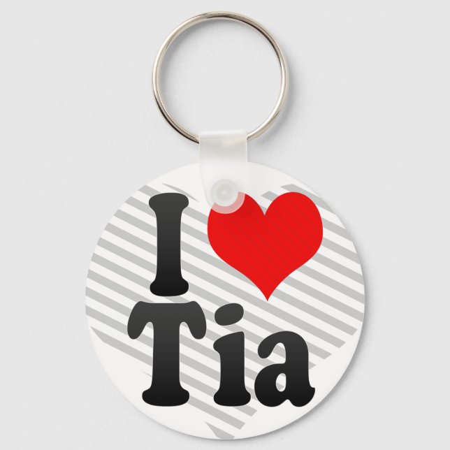I love Tia Key Ring (Front)