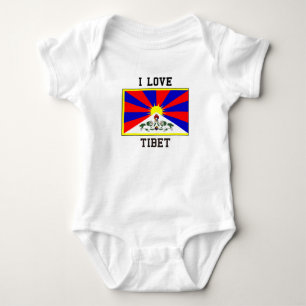 I Love Tibet Baby Bodysuit