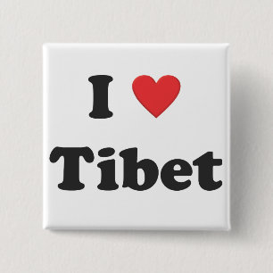 "I love Tibet" Button