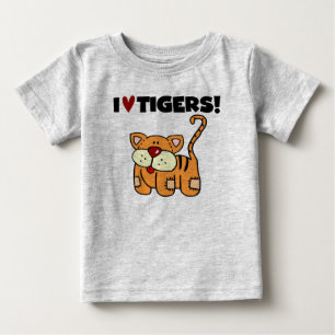 I Love Tigers Baby T-Shirt