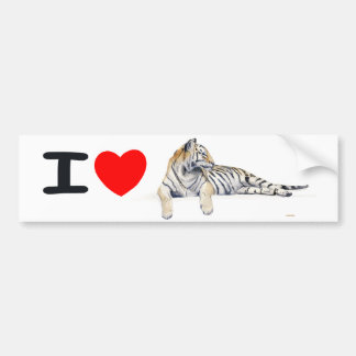 I love Tigers Bumper Sticker