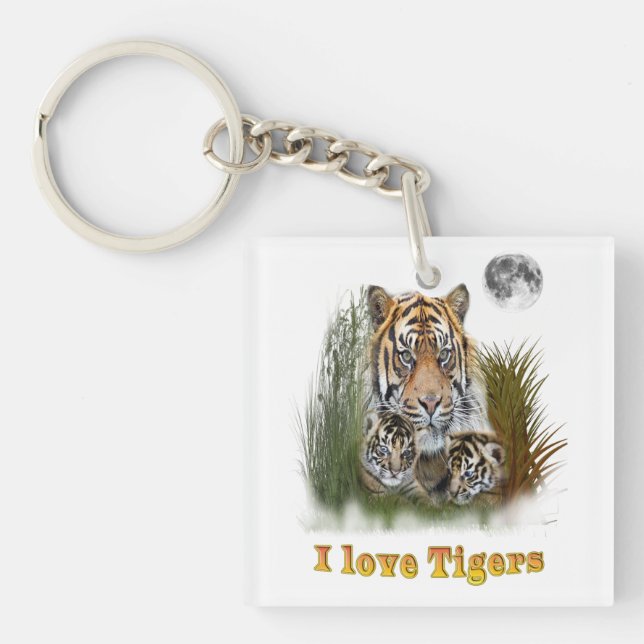 I love Tigers Key Ring (Front)