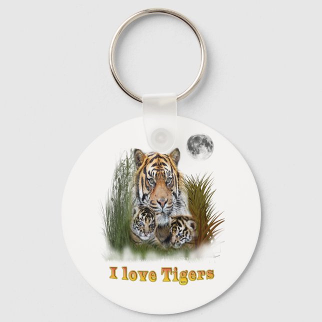 I love Tigers Key Ring (Front)