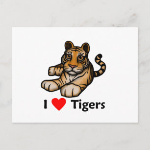 I love Tigers Postcard