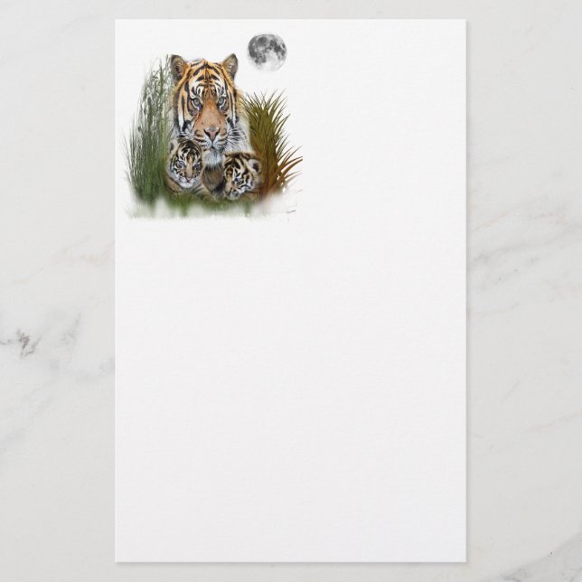 I love Tigers Stationery (Front)