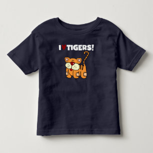I Love Tigers Toddler T-Shirt