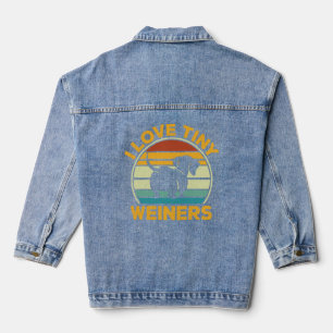 I Love Tiny Wieners Dachshund Dog 1 Denim Jacket