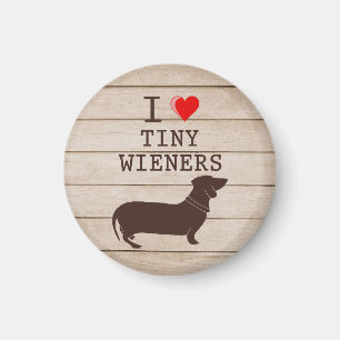 I Love Tiny Wieners Funny Dachshund Meme Magnet