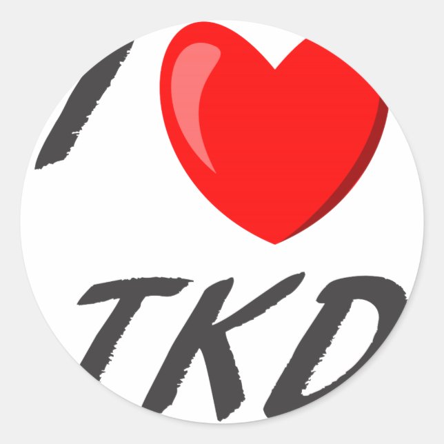 I Love TKD sticker (Front)