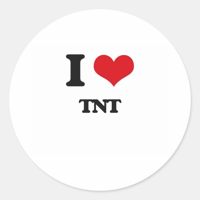 I Love TNT Classic Round Sticker (Front)