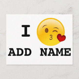 I Love to Blow a Kiss to Custom Postcards