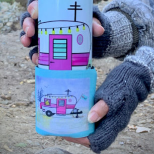 I Love to Camp Can Cooler