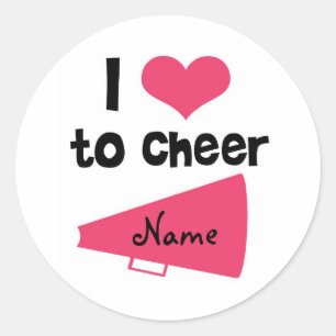I love to Cheer - Cool Cheerleader Stuff Classic Round Sticker