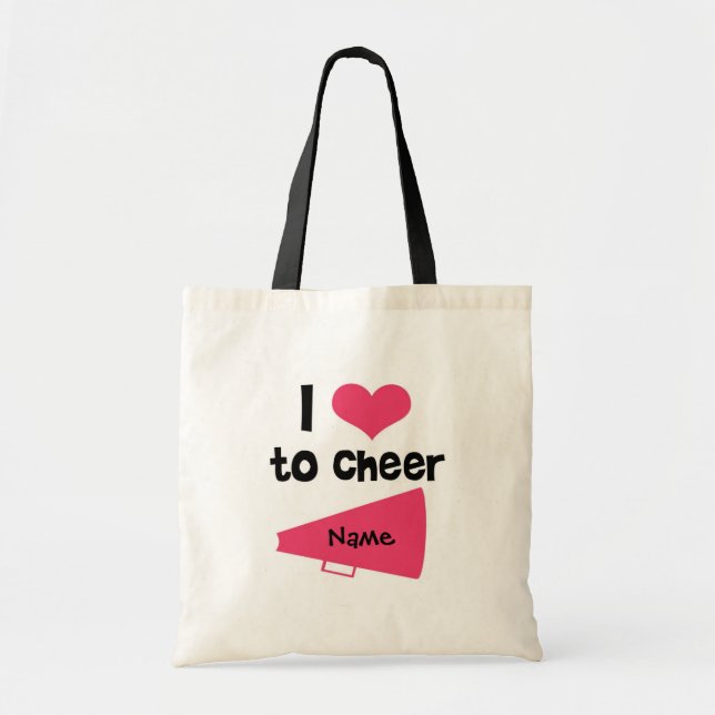 I love to Cheer - Cool Cheerleader Stuff Tote Bag (Front)