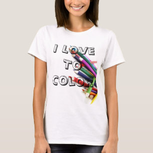 I Love To Colour Adult Colouring T-shirt