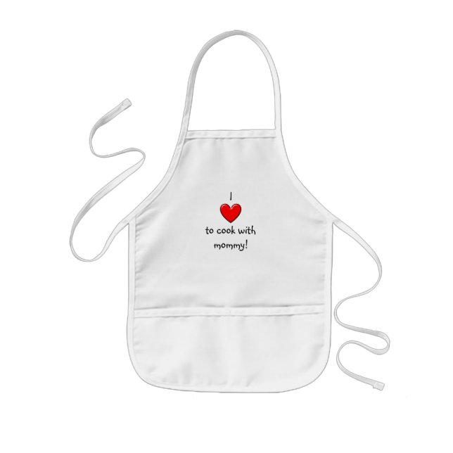 I love to cook with mummy! kids apron (Front)