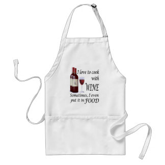 I Love To Cook With Wine - Even In Food Standard Apron