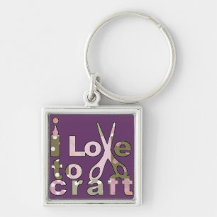 I Love to Craft Key Ring