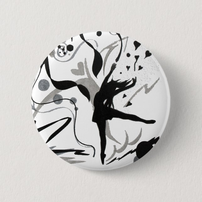 I Love To Dance 6 Cm Round Badge (Front)
