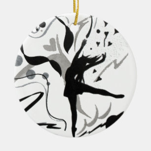 I Love To Dance! Ceramic Tree Decoration