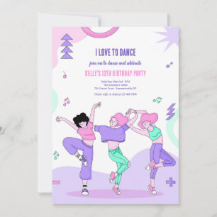 I Love to Dance Invitation