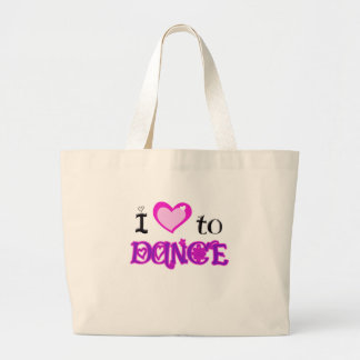 I Love to Dance Large Tote Bag
