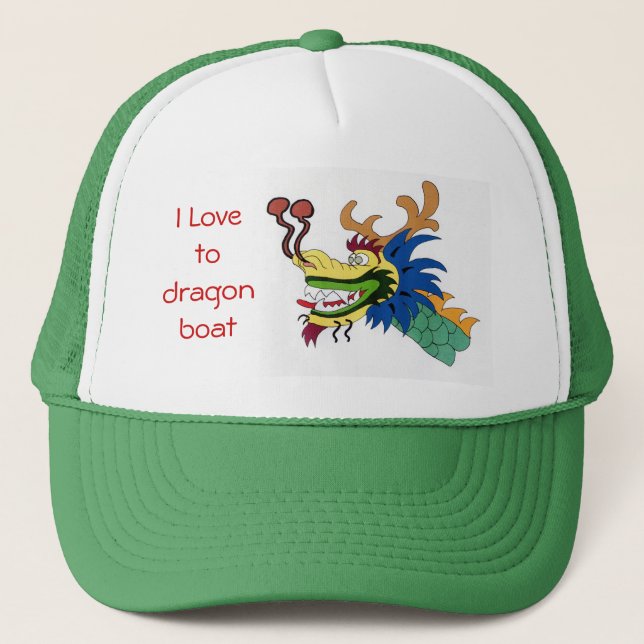 I Love to dragon boat Trucker Hat (Front)