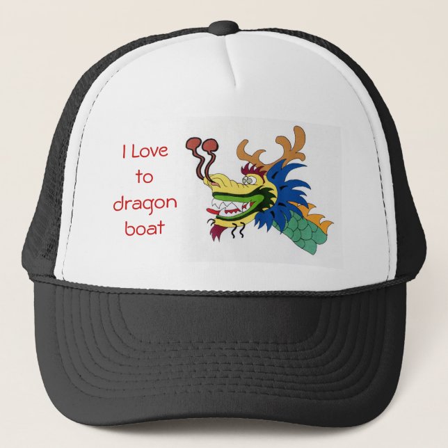 I Love to dragon boat Trucker Hat (Front)