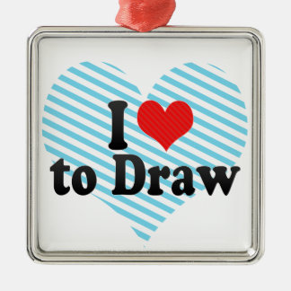 I Love to Draw Metal Tree Decoration