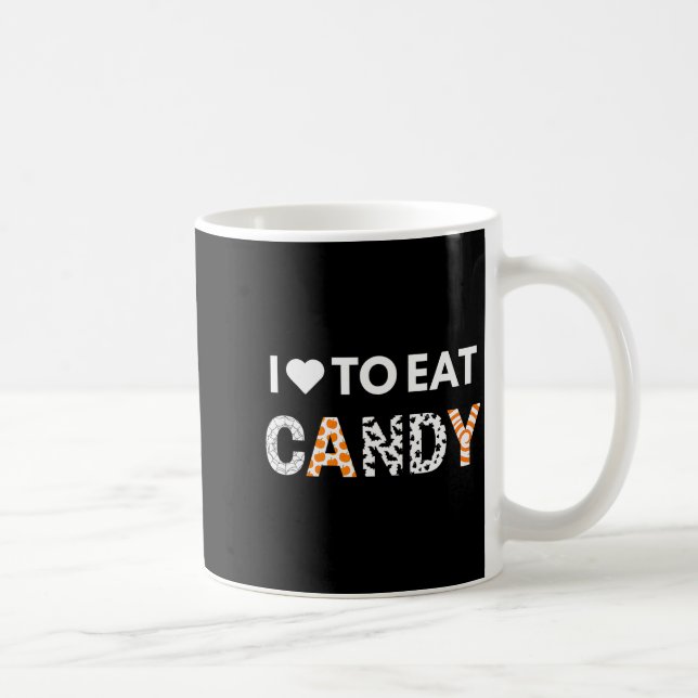 I Love To Eat Candy I'm Candy Halloween Couples Ma Coffee Mug (Right)