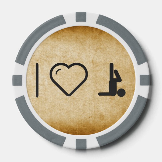 I Love To Exercise Poker Chips (Front)