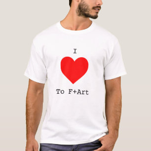 I LOVE to F+Art Men's T-Shirt by The F+Art Cafe