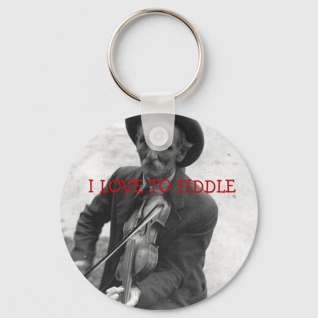 "I LOVE TO FIDDLE" KEY RING (Front)