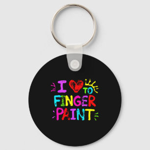 I Love To Finger Paint Couple Funny Valentine Day Key Ring