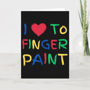I Love To Finger Paint Couple Valentine Day Cute H Card