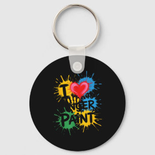 I Love To Finger Paint Couples Art Teacher Finger  Key Ring