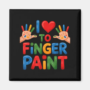 I Love To Finger Paint Couples Art Teacher Finger Magnet