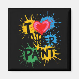 I Love To Finger Paint Couples Art Teacher Finger Magnet
