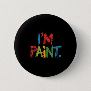 I Love To Finger Paint I'm Paint Funny Couple Vale 6 Cm Round Badge