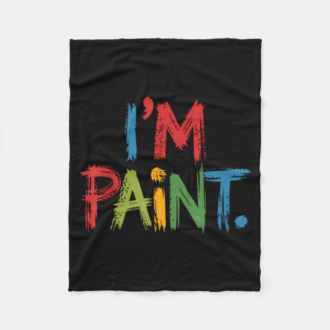 I Love To Finger Paint I'm Paint Funny Couple Vale Fleece Blanket (Front)