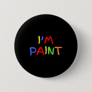 I Love To Finger Paint Tiny Red Heart I'm Paint Va 6 Cm Round Badge