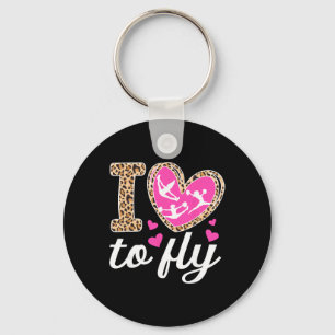 I Love To Fly Cheer Flyer Cheerleader Flyer Key Ring