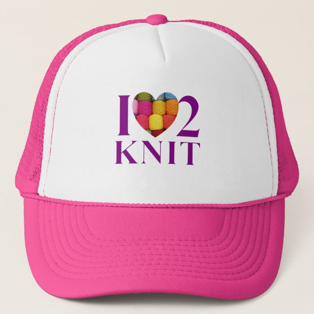 I Love to Knit Hat (Front)