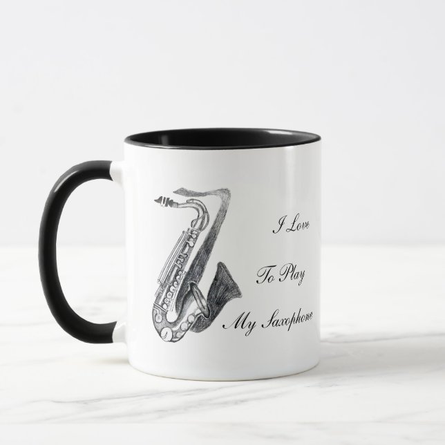 I Love To Play My Saxophone Mug (Left)